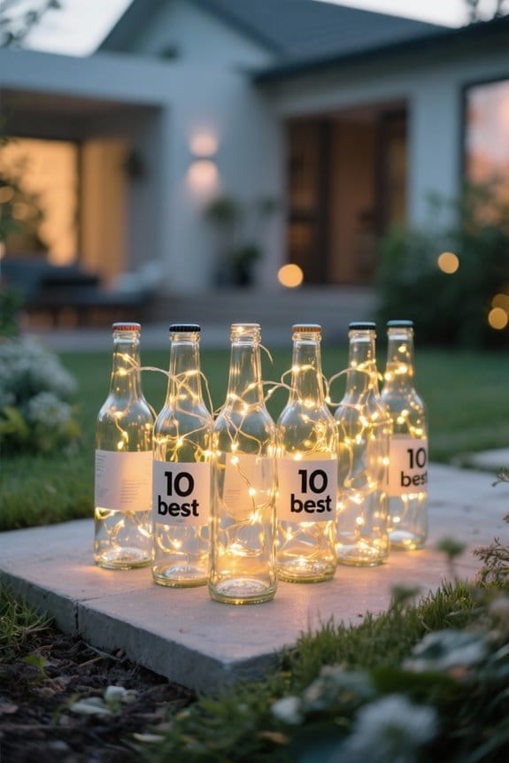 bottle fairy lights decor