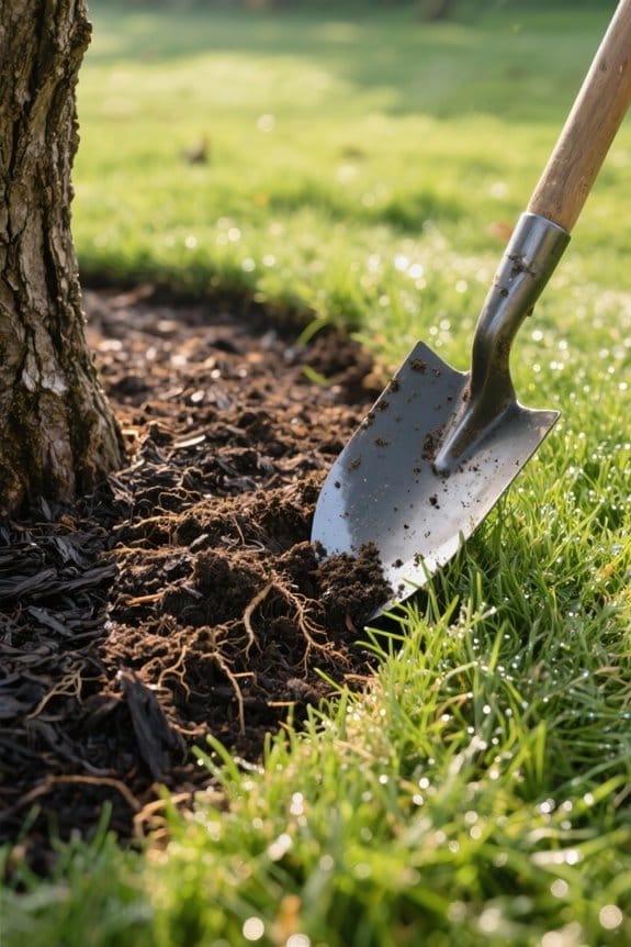crisp spade cut garden edging