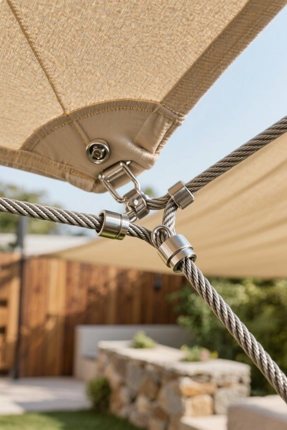shade sail cable selection