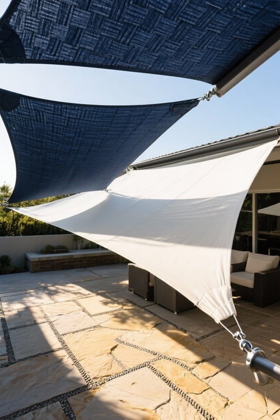 light vs dark shade sails